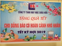 Công ty TNHH may mặc Châu Hòa với công tác xã hội, từ thiện nhân dịp Tết Kỷ Hợi 2019